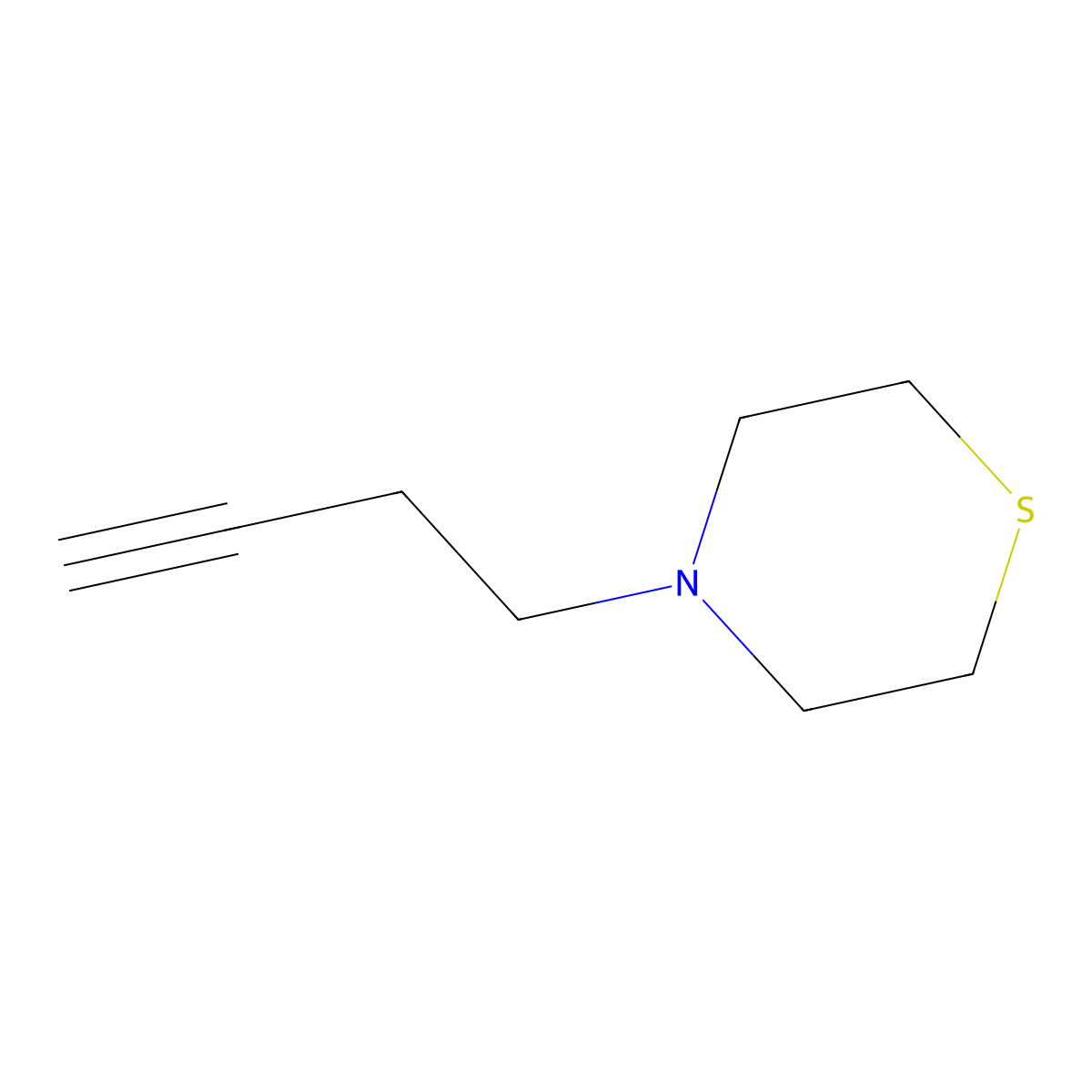4-(But-3-yn-1-yl)thiomorpholine molecular structure, CAS 1055404-32-4