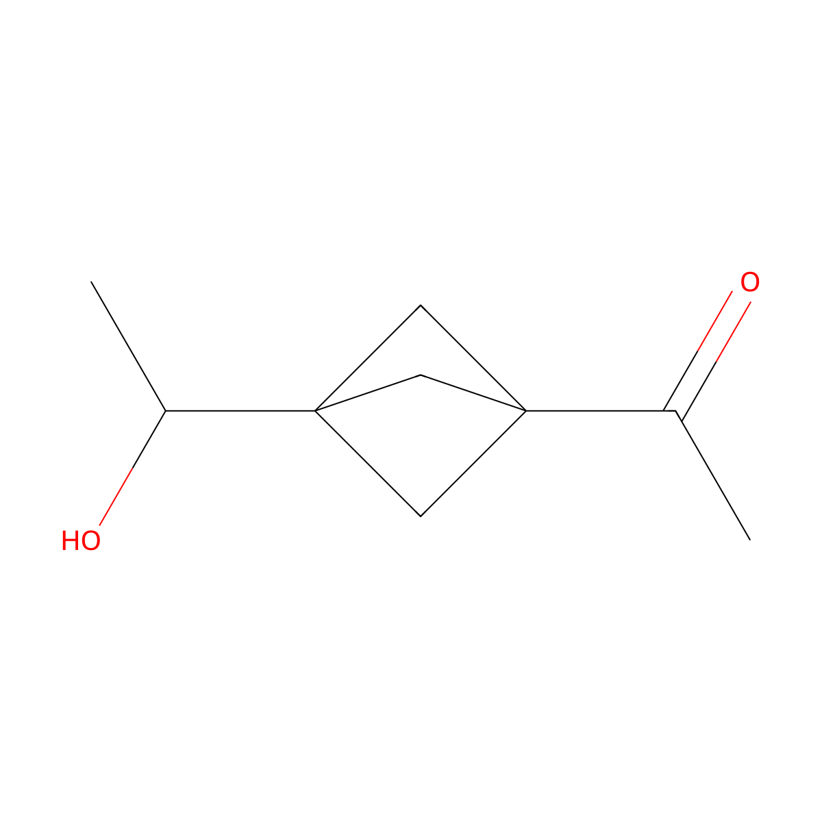 1-[3-(1-Hydroxyethyl)bicyclo[1.1.1]pentan-1-yl]ethan-1-one molecular structure, CAS 105542-93-6