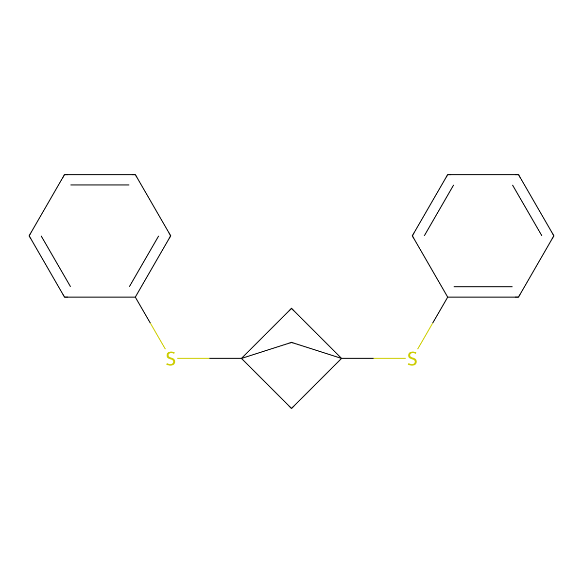 1,3-Bis(phenylthio)bicyclo[1.1.1]pentane molecular structure, CAS 105542-96-9