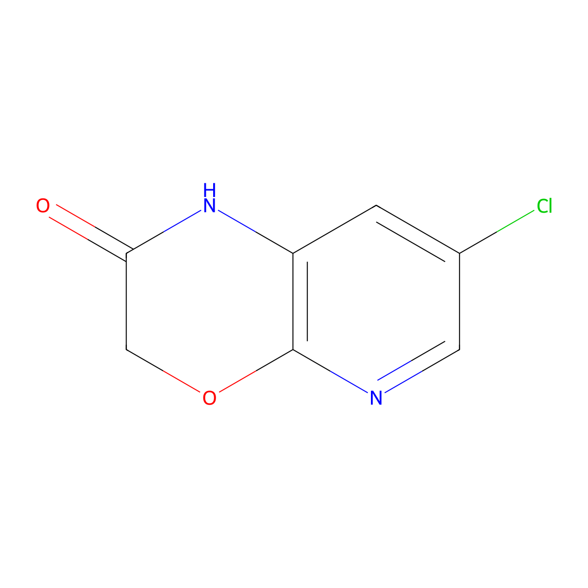 7-Chloro-1H-pyrido[2,3-b][1,4]oxazin-2(3H)-one molecular structure, CAS 105544-33-0