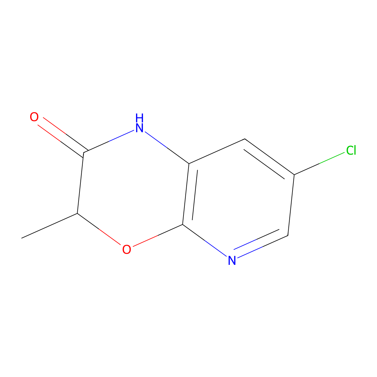 7-Chloro-3-methyl-1H-pyrido[2,3-b][1,4]oxazin-2(3H)-one molecular structure, CAS 105544-34-1