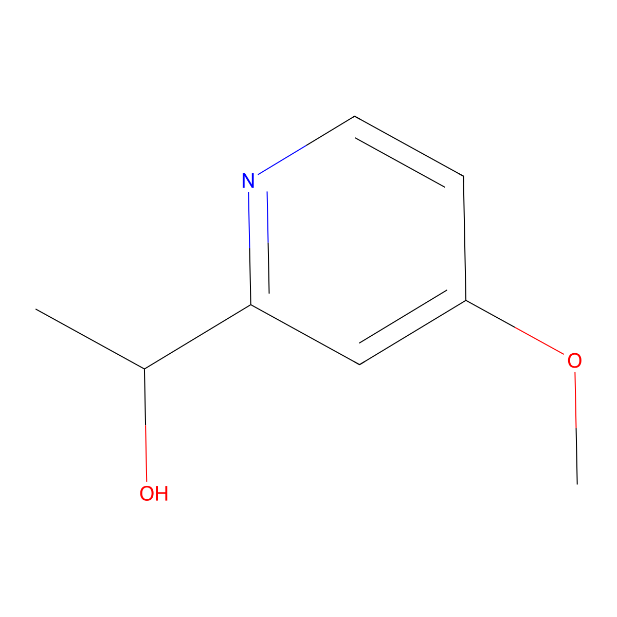 1-(4-Methoxypyridin-2-YL)ethan-1-OL molecular structure, CAS 105552-58-7