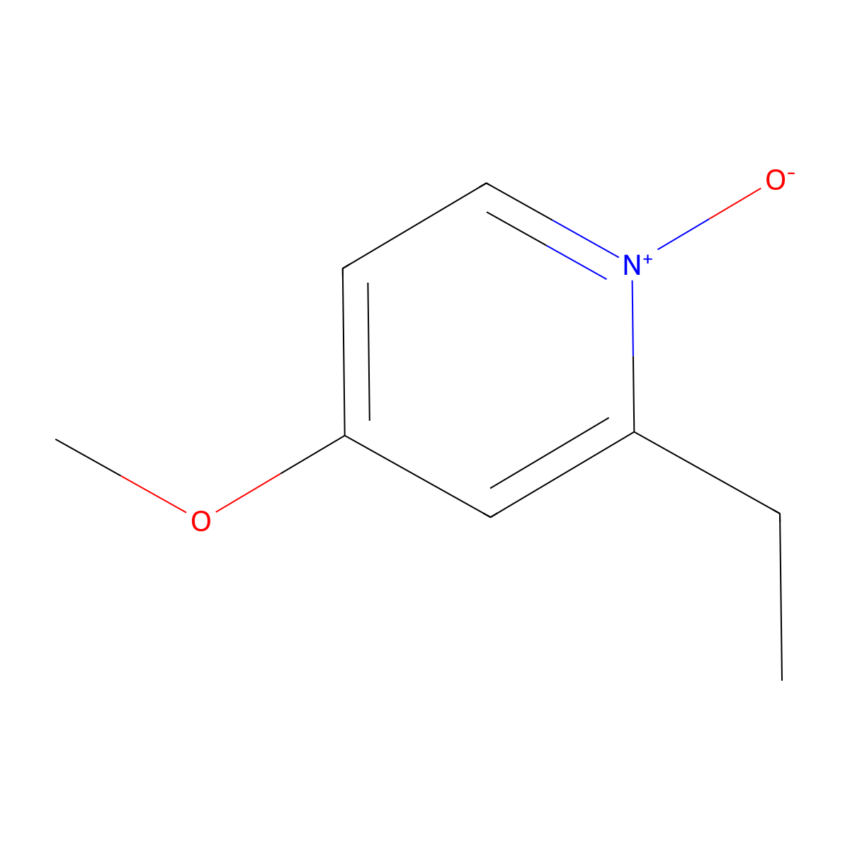 2-Ethyl-4-methoxypyridine 1-oxide molecular structure, CAS 105552-60-1
