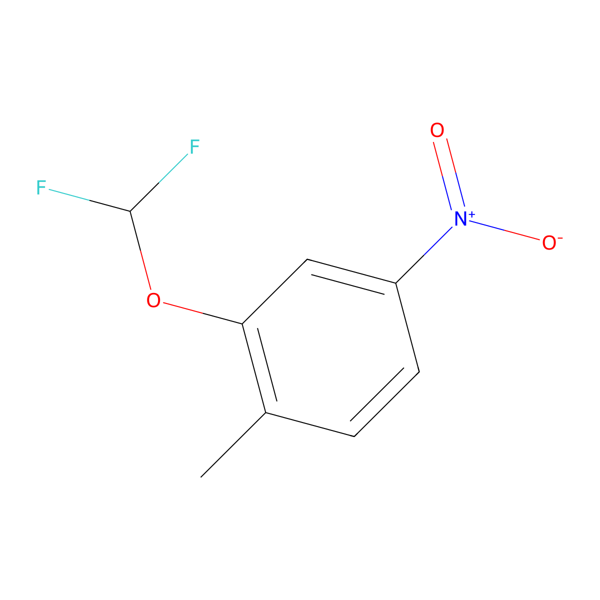 2-(Difluoromethoxy)-4-nitrotoluene molecular structure, CAS 105552-74-7