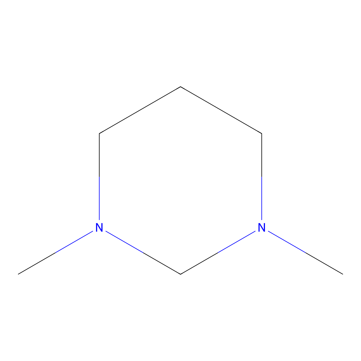 Pyrimidine, hexahydro-1,3-dimethyl- molecular structure, CAS 10556-96-4