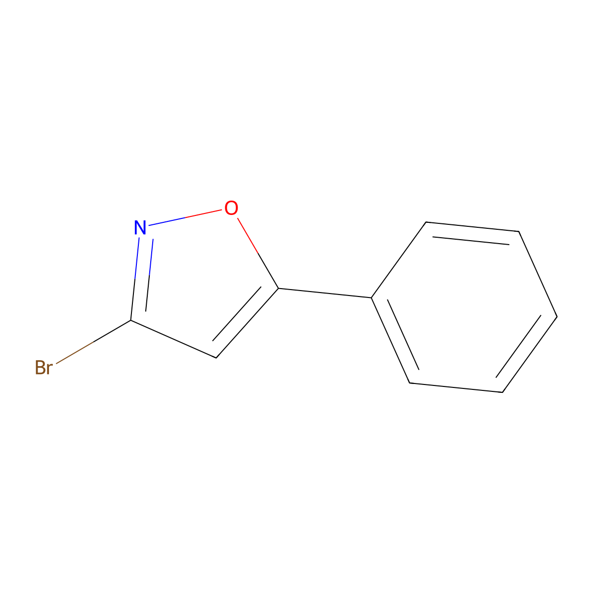 3-Bromo-5-phenyl-1,2-oxazole molecular structure, CAS 10557-74-1