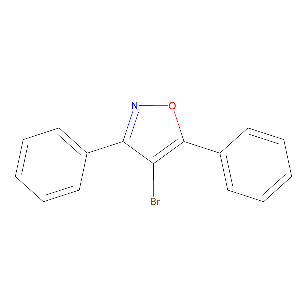 4-Bromo-3,5-diphenylisoxazole molecular structure, CAS 10557-78-5