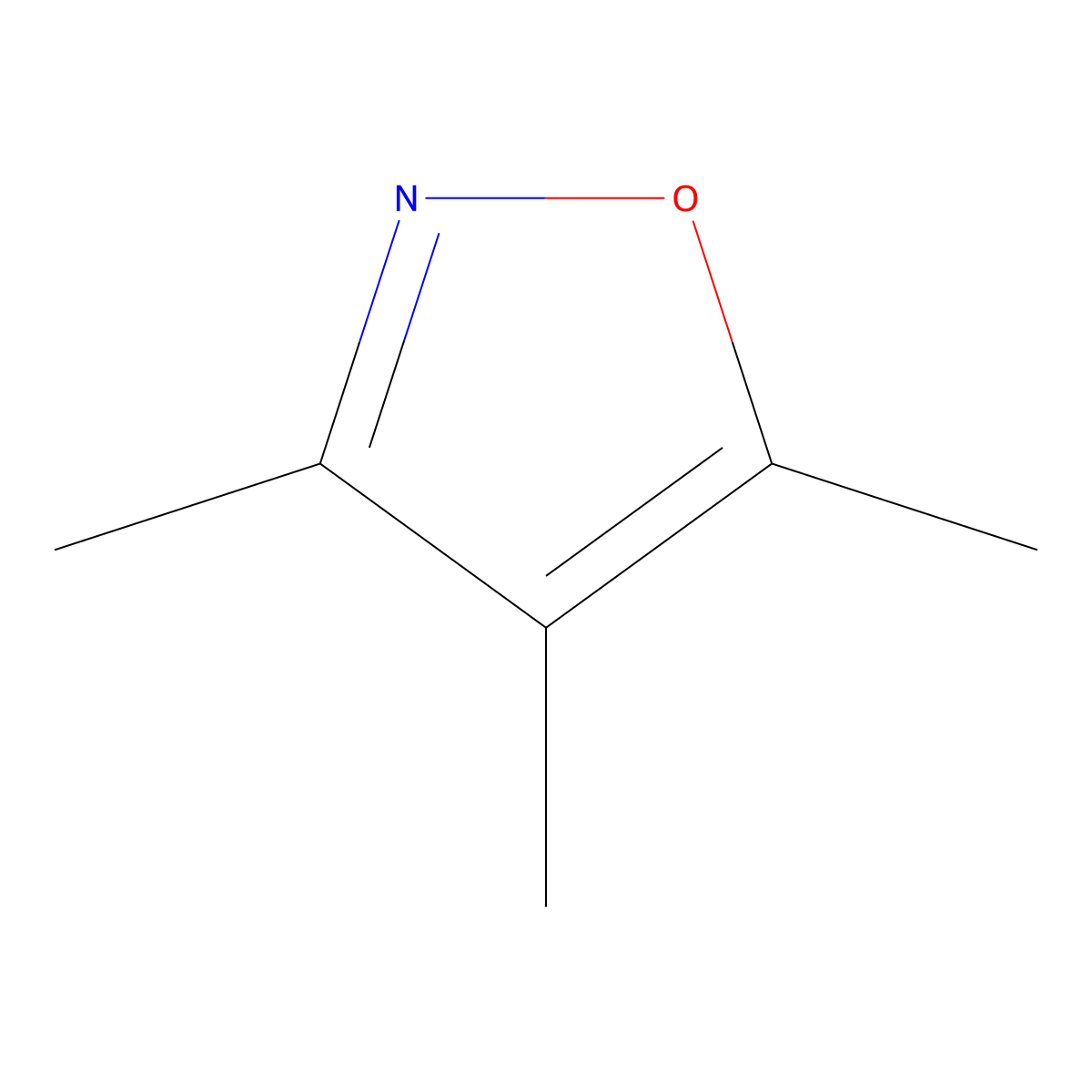 3,4,5-Trimethylisoxazole molecular structure, CAS 10557-82-1