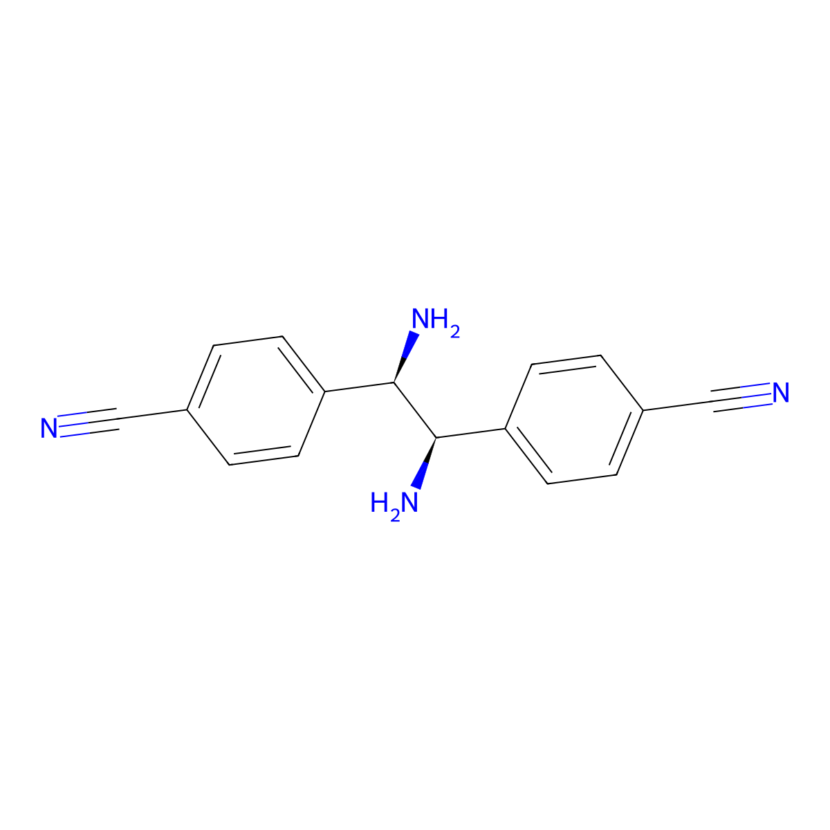 4,4'-((1R,2R)-1,2-Diaminoethane-1,2-diyl)dibenzonitrile molecular structure, CAS 1055703-94-0