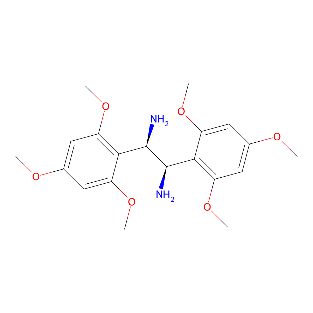 (1R,2R)-1,2-bis(2,4,6-trimethoxyphenyl)ethane-1,2-diamine molecular structure, CAS 1055703-97-3