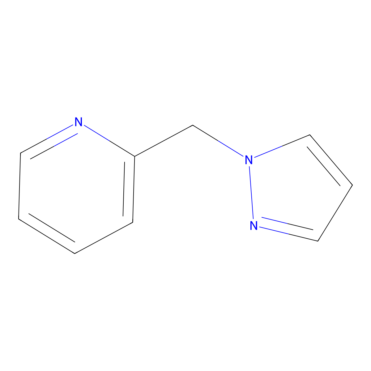 (Pyrazol-1-ylmethyl)pyridine molecular structure, CAS 105575-75-5