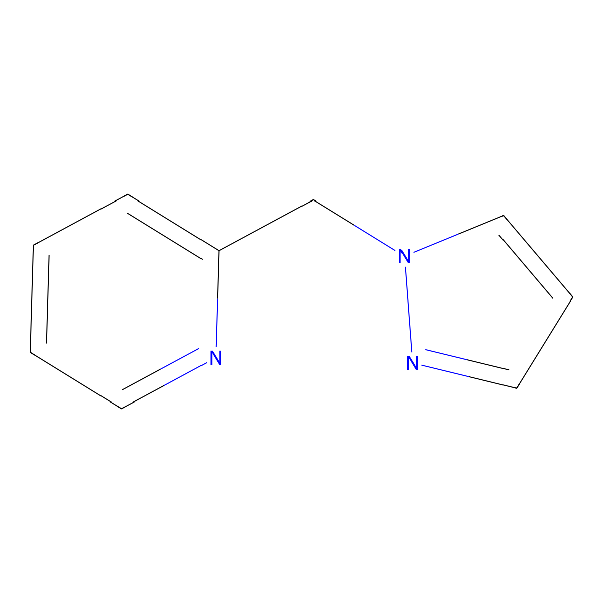 (Pyrazol-1-ylmethyl)pyridine molecular structure, CAS 105575-75-5