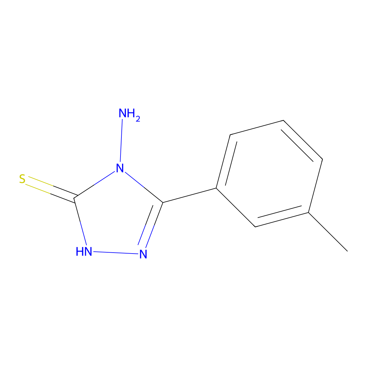 4-amino-5-(3-methylphenyl)-4H-1,2,4-triazole-3-thiol molecular structure, CAS 105576-60-1