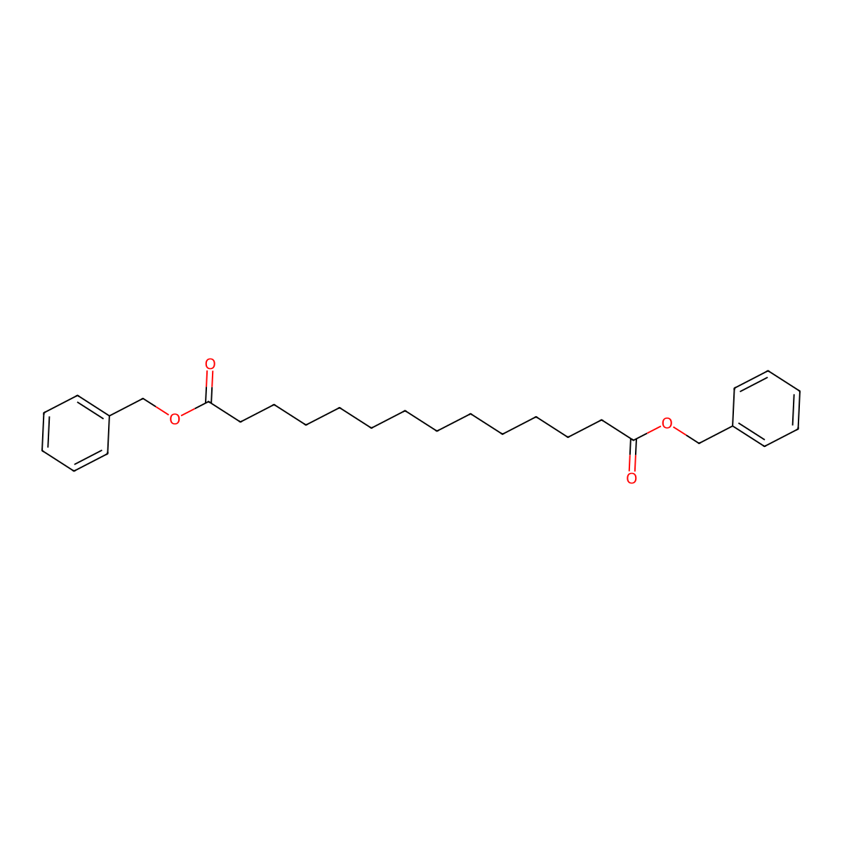 Dibenzyl tetradecanedioate molecular structure, CAS 105579-84-8