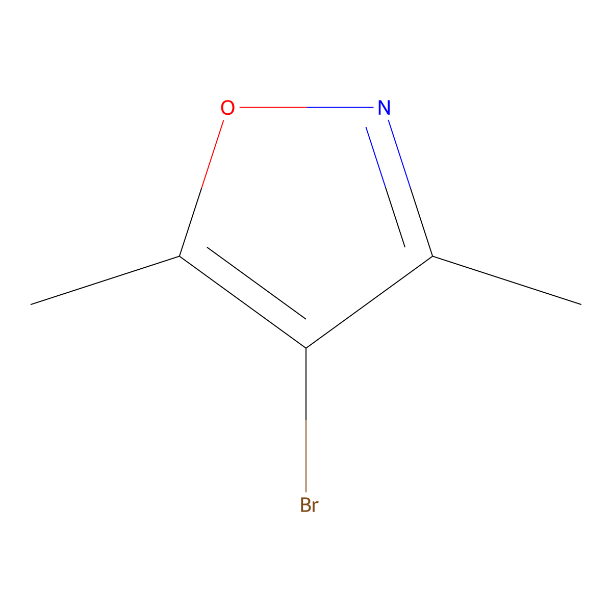 4-Bromo-3,5-dimethyl-1,2-oxazole molecular structure, CAS 10558-25-5