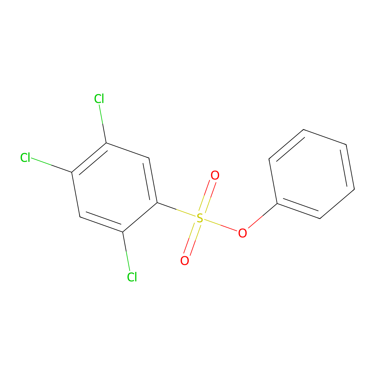 Phenyl 2,4,5-trichlorobenzenesulfonate molecular structure, CAS 105582-99-8