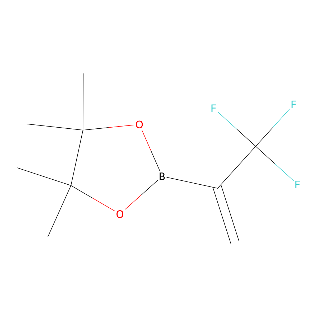 4,4,5,5-Tetramethyl-2-(3,3,3-trifluoroprop-1-en-2-yl)-1,3,2-dioxaborolane molecular structure, CAS 1055881-27-0