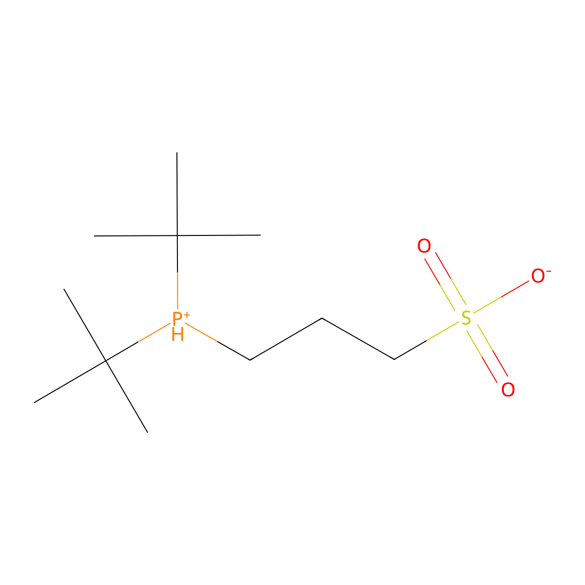 3-(Di-tert-butylphosphonium)propane sulfonate molecular structure, CAS 1055888-89-5