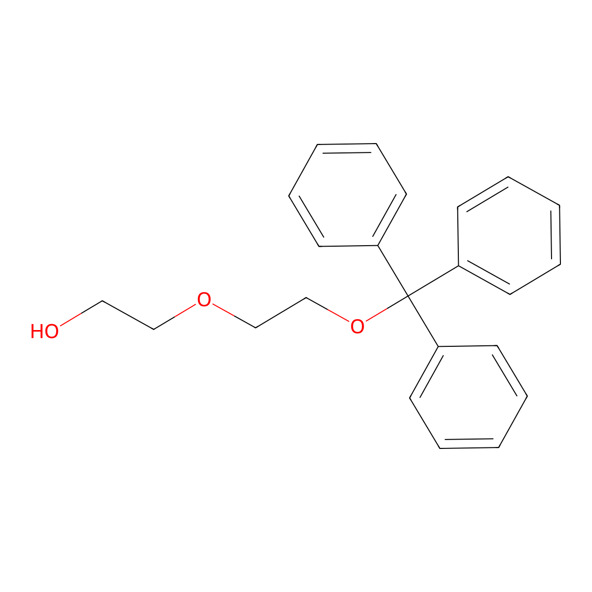 2-(2-Trityloxyethoxy)ethanol molecular structure, CAS 105589-77-3
