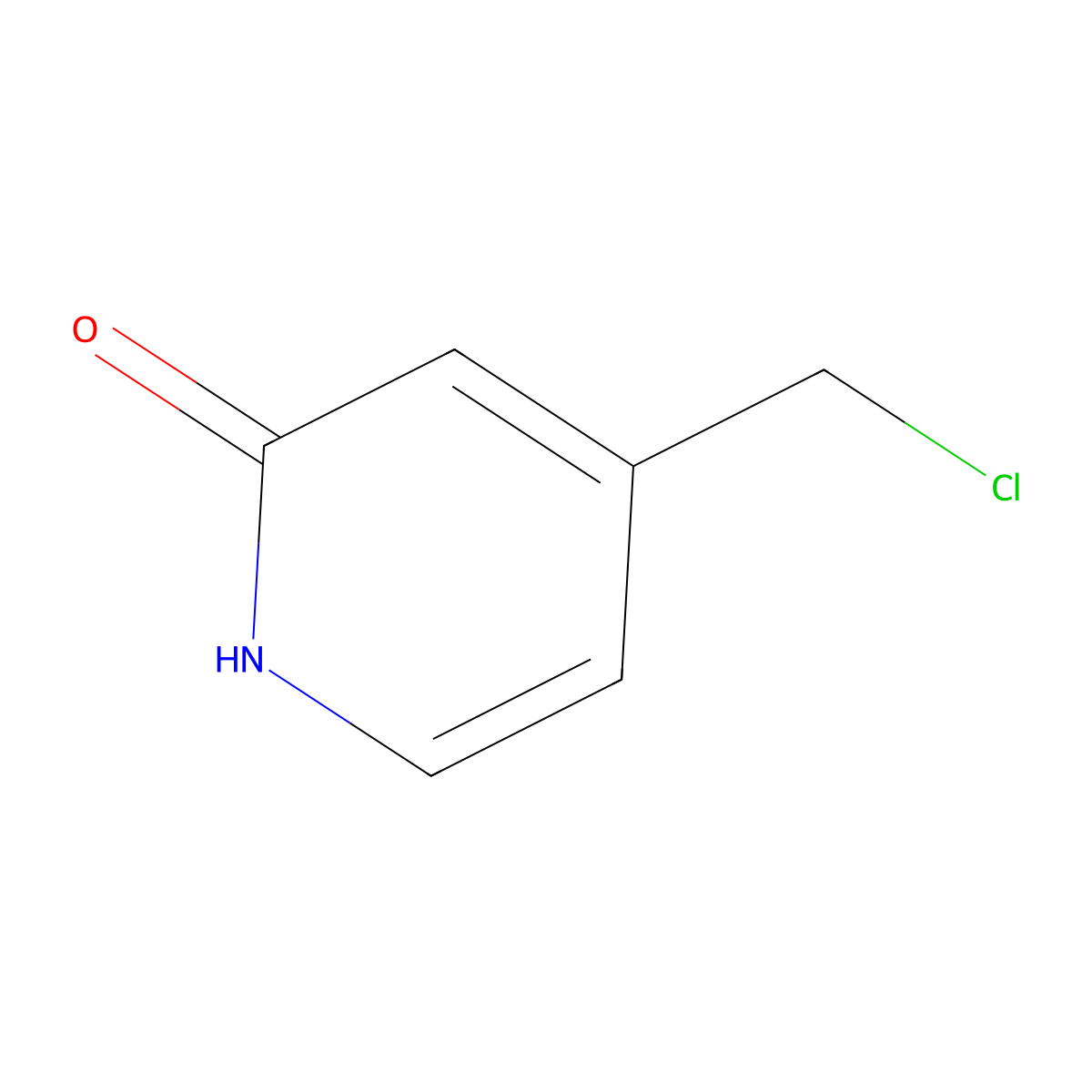 4-(Chloromethyl)-1,2-dihydropyridin-2-one molecular structure, CAS 105590-03-2