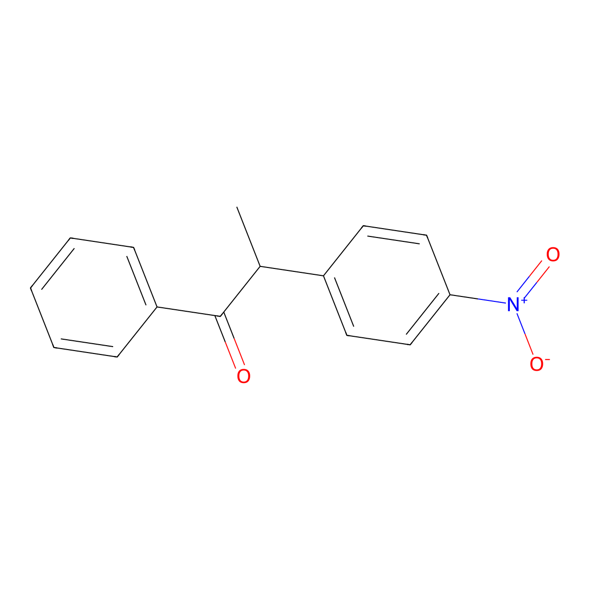 2-(4-Nitrophenyl)-1-phenylpropan-1-one molecular structure, CAS 105590-46-3