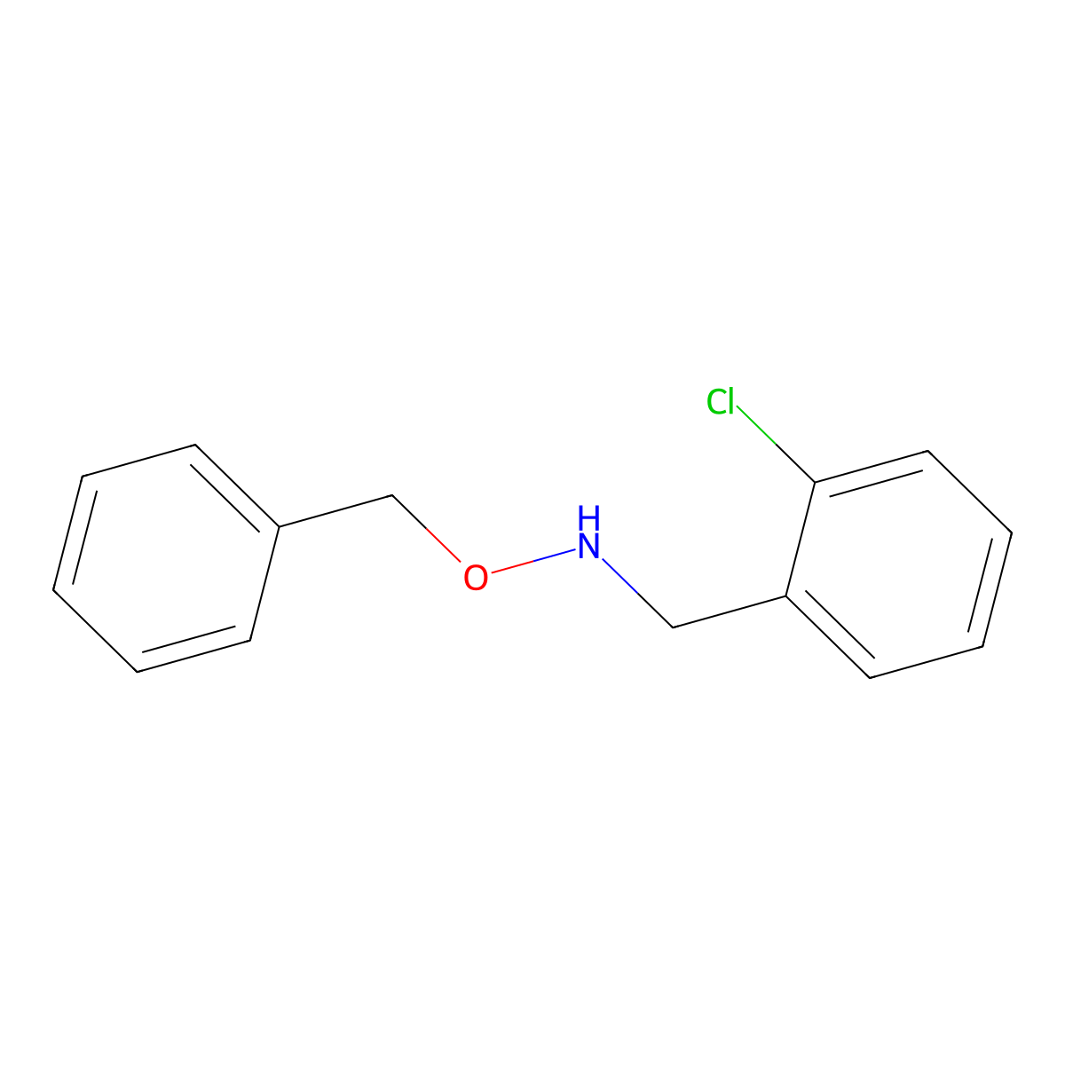 (Benzyloxy)((2-chlorophenyl)methyl)amine molecular structure, CAS 1055903-76-8