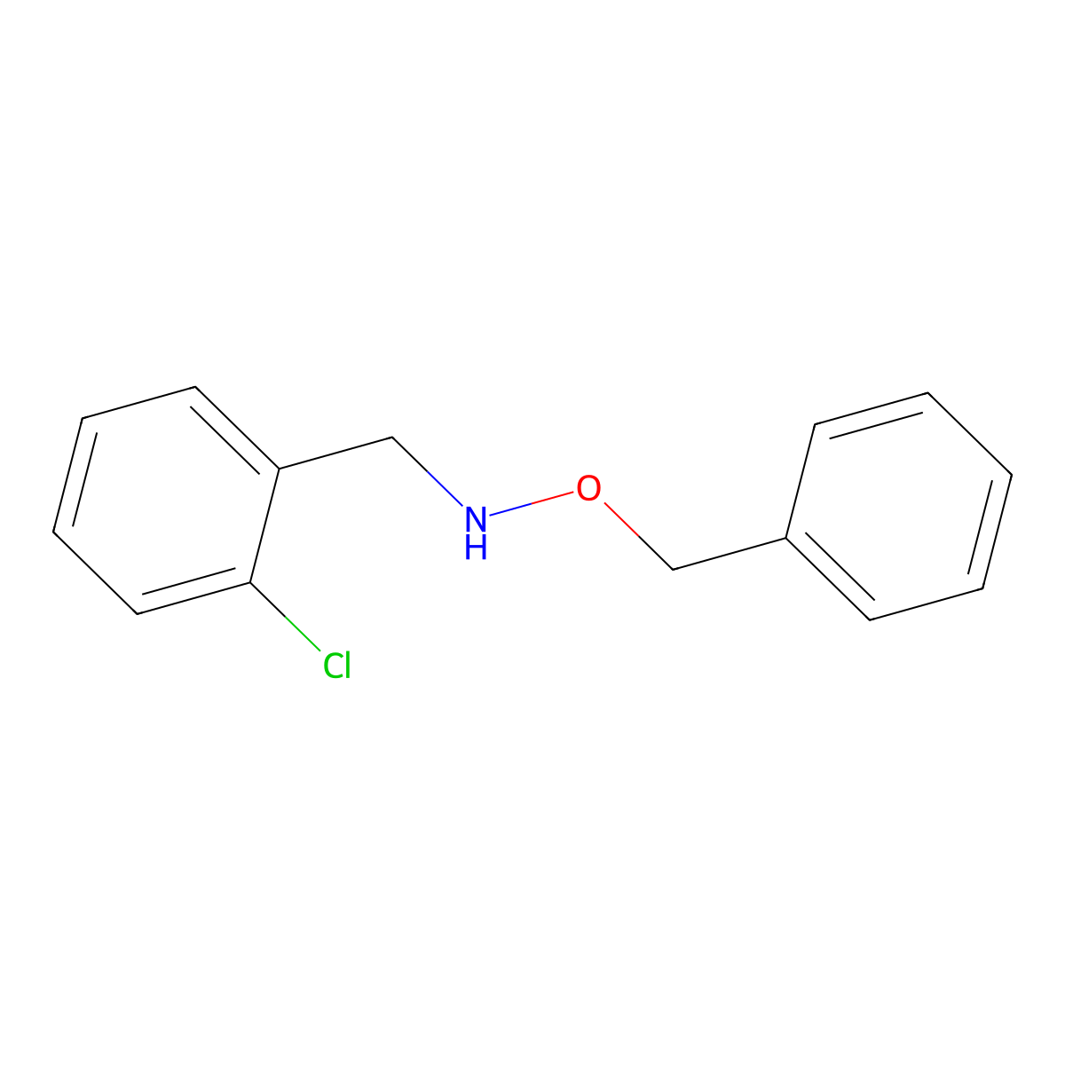 (Benzyloxy)((2-chlorophenyl)methyl)amine molecular structure, CAS 1055903-76-8