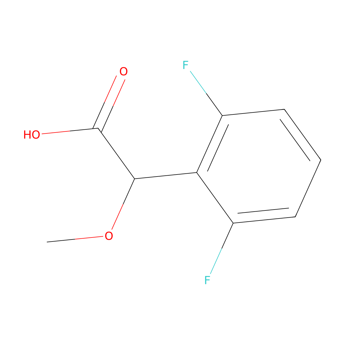 2-(2,6-Difluorophenyl)-2-methoxyacetic acid molecular structure, CAS 1055904-85-2