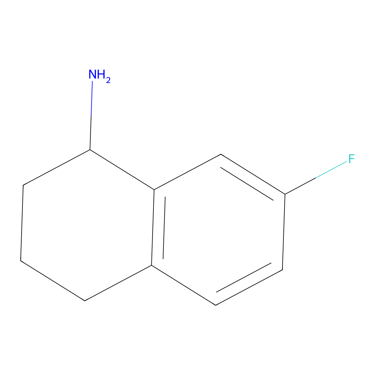 (R)-7-Fluoro-1,2,3,4-tetrahydronaphthalen-1-amine molecular structure, CAS 1055949-62-6