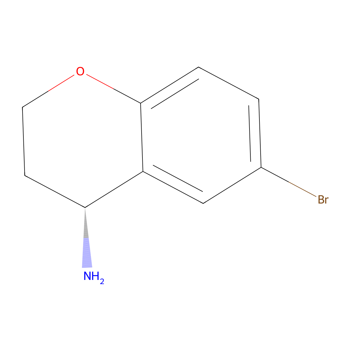 (R)-6-Bromochroman-4-amine molecular structure, CAS 1055949-66-0