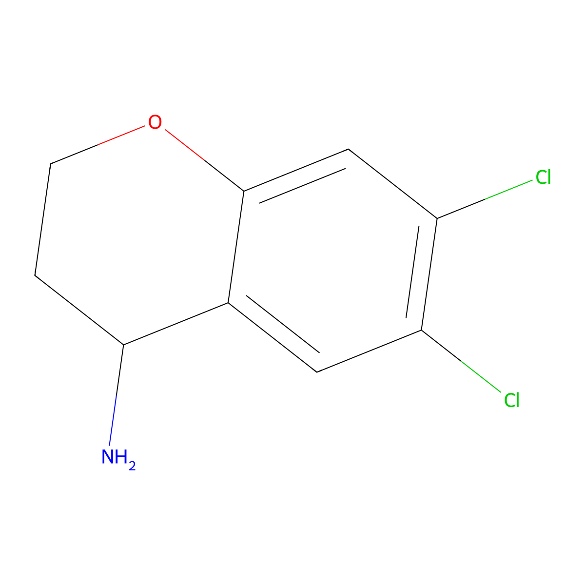 (R)-6,7-Dichloro-chroman-4-ylamine molecular structure, CAS 1055955-33-3