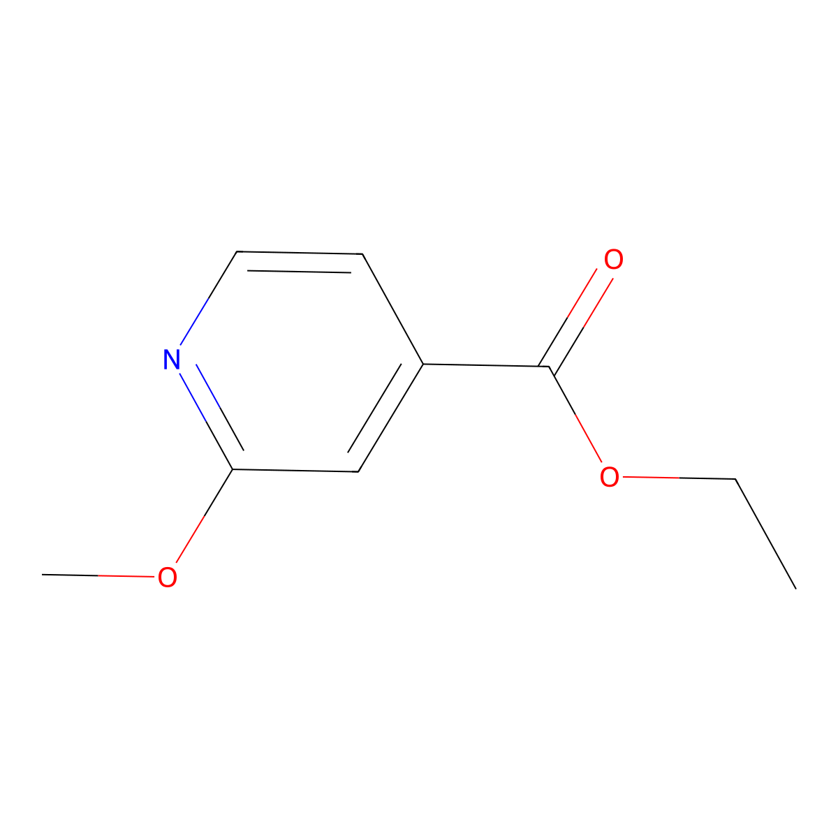 Ethyl 2-methoxyisonicotinate molecular structure, CAS 105596-61-0