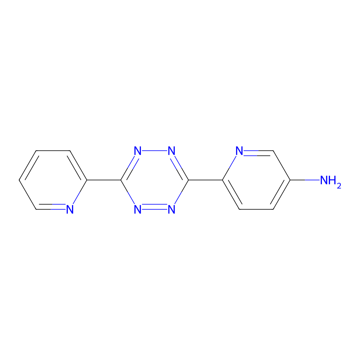 6-(6-(Pyridin-2-yl)-1,2,4,5-tetrazin-3-yl)pyridin-3-amine molecular structure, CAS 1055983-02-2