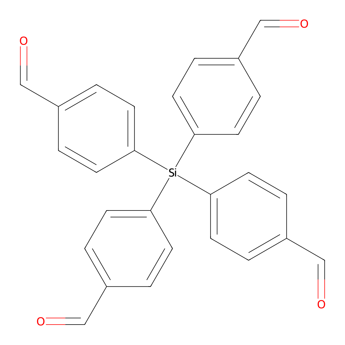 4,4',4'',4'''-Silanetetrayltetrabenzaldehyde molecular structure, CAS 1055999-34-2
