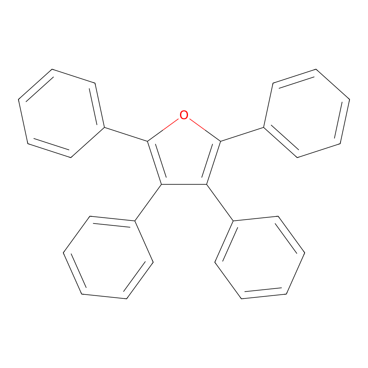 Tetraphenylfuran molecular structure, CAS 1056-77-5