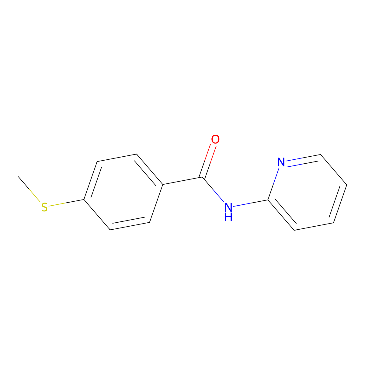 4-(Methylthio)-N-2-pyridinylbenzamide molecular structure, CAS 1056006-62-2