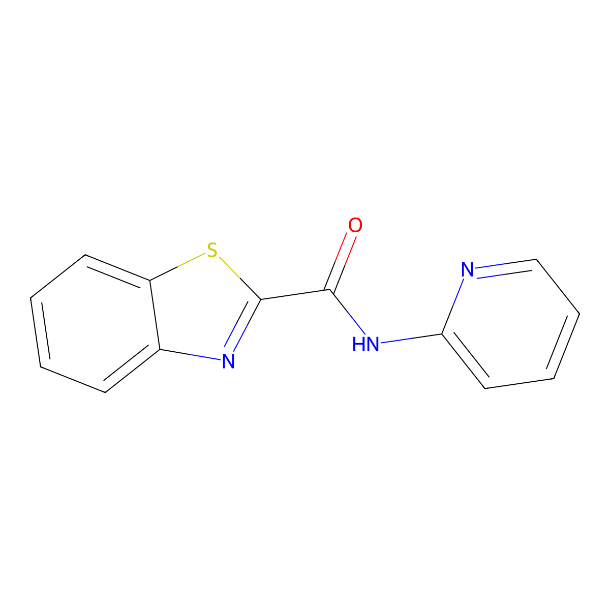 N-pyridin-2-yl-1,3-benzothiazole-2-carboxamide molecular structure, CAS 1056008-43-5