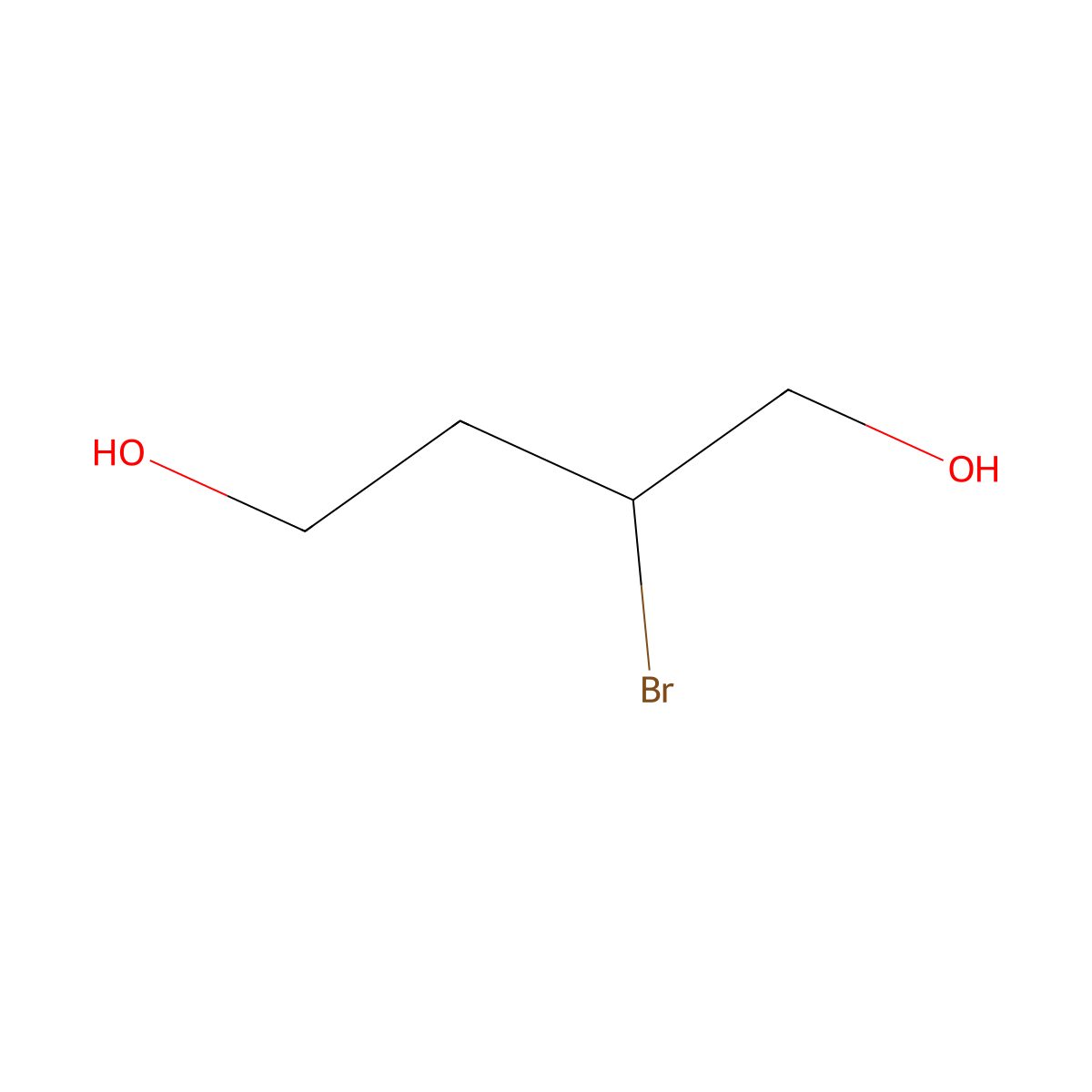 1,4-Butanediol, 2-bromo-, (S)- molecular structure, CAS 105601-94-3