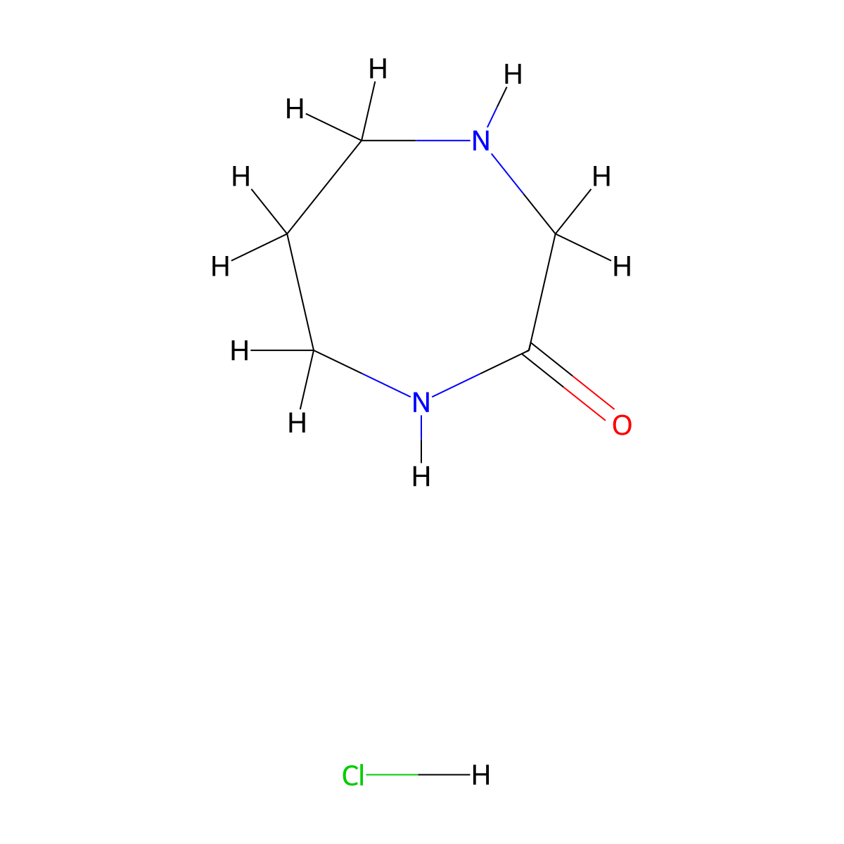 1,4-Diazepan-2-one hydrochloride molecular structure, CAS 1056010-05-9