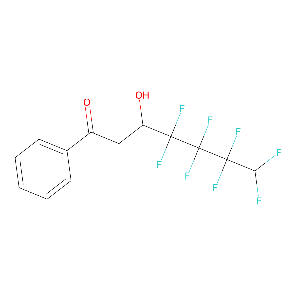 4,4,5,5,6,6,7,7-Octafluoro-3-hydroxy-1-phenylheptan-1-one molecular structure, CAS 105602-61-7