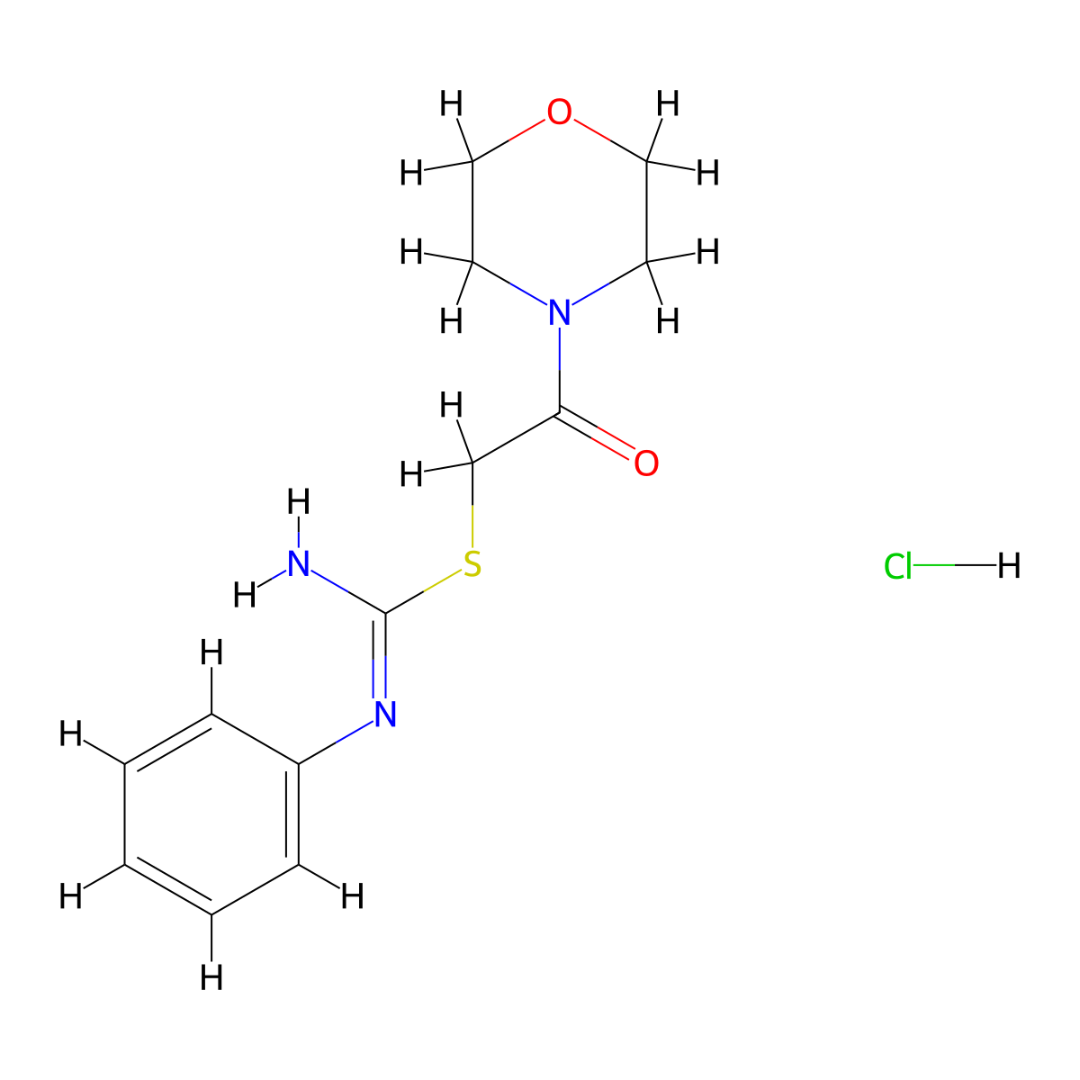 2-morpholin-4-yl-2-oxoethyl N'-phenylimidothiocarbamate hydrochloride molecular structure, CAS 1056030-40-0