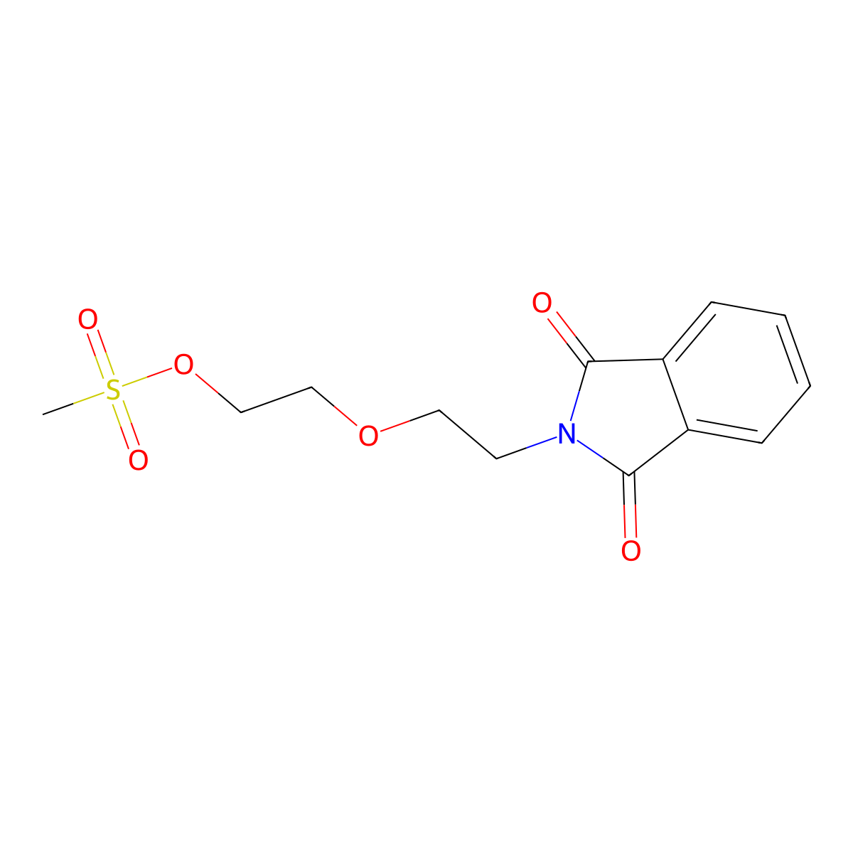2-[2-(1,3-Dioxoisoindolin-2-yl)ethoxy]ethyl methanesulfonate molecular structure, CAS 105608-07-9