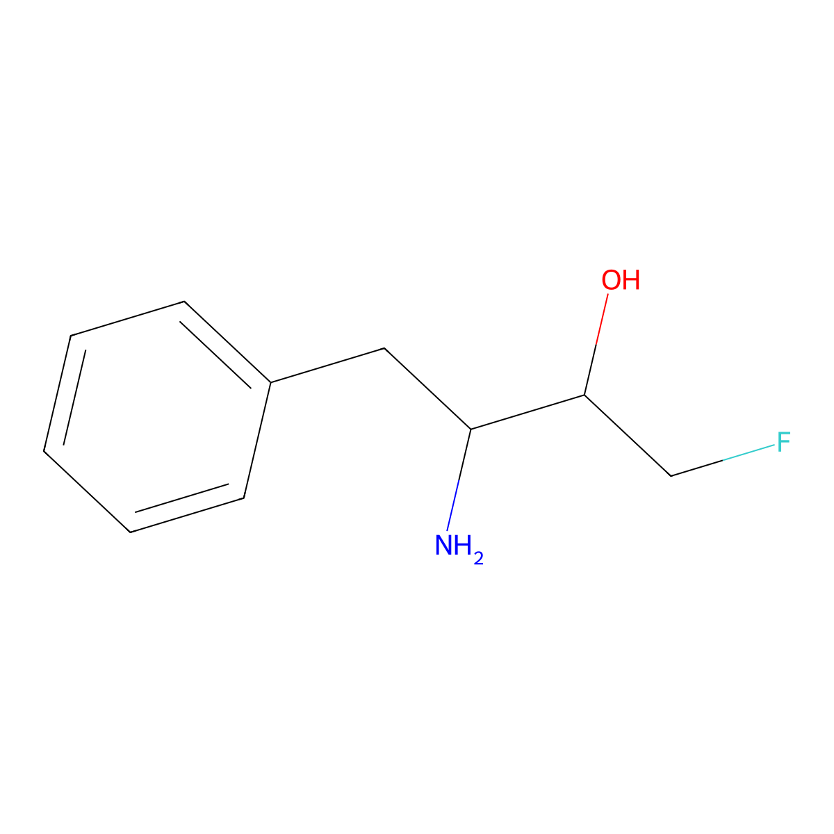 3-Amino-1-fluoro-4-phenylbutan-2-ol molecular structure, CAS 105608-78-4