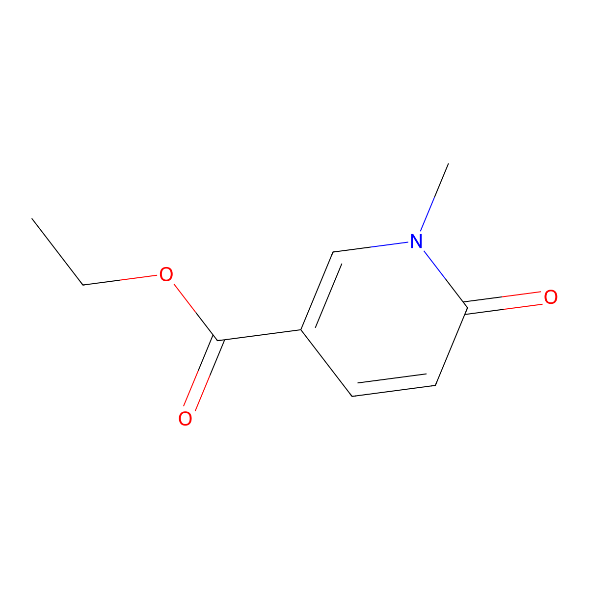 Nicotinic acid, 1,6-dihydro-1-methyl-6-oxo-, ethyl ester molecular structure, CAS 10561-91-8