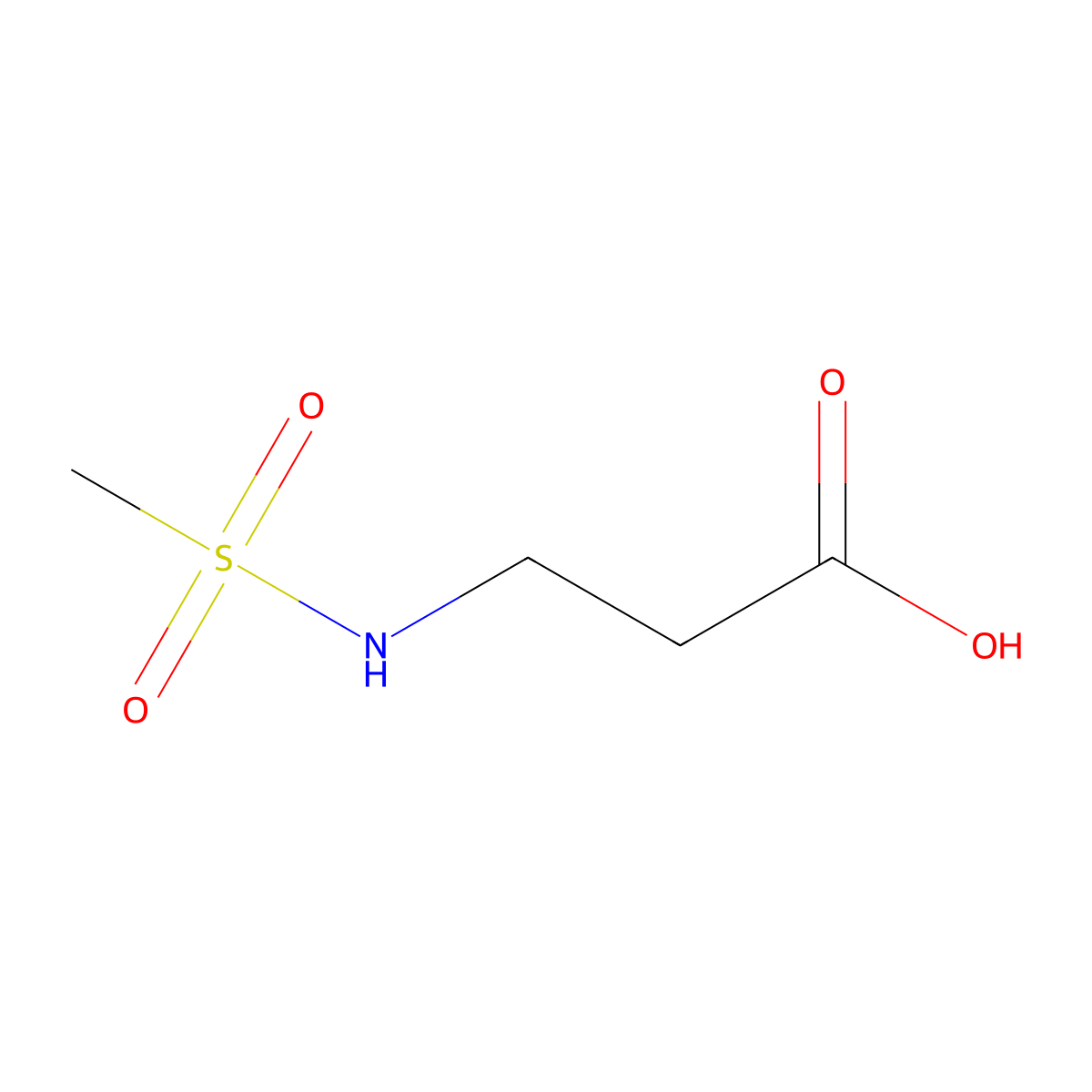 N-(methylsulfonyl)-beta-alanine molecular structure, CAS 105611-92-5