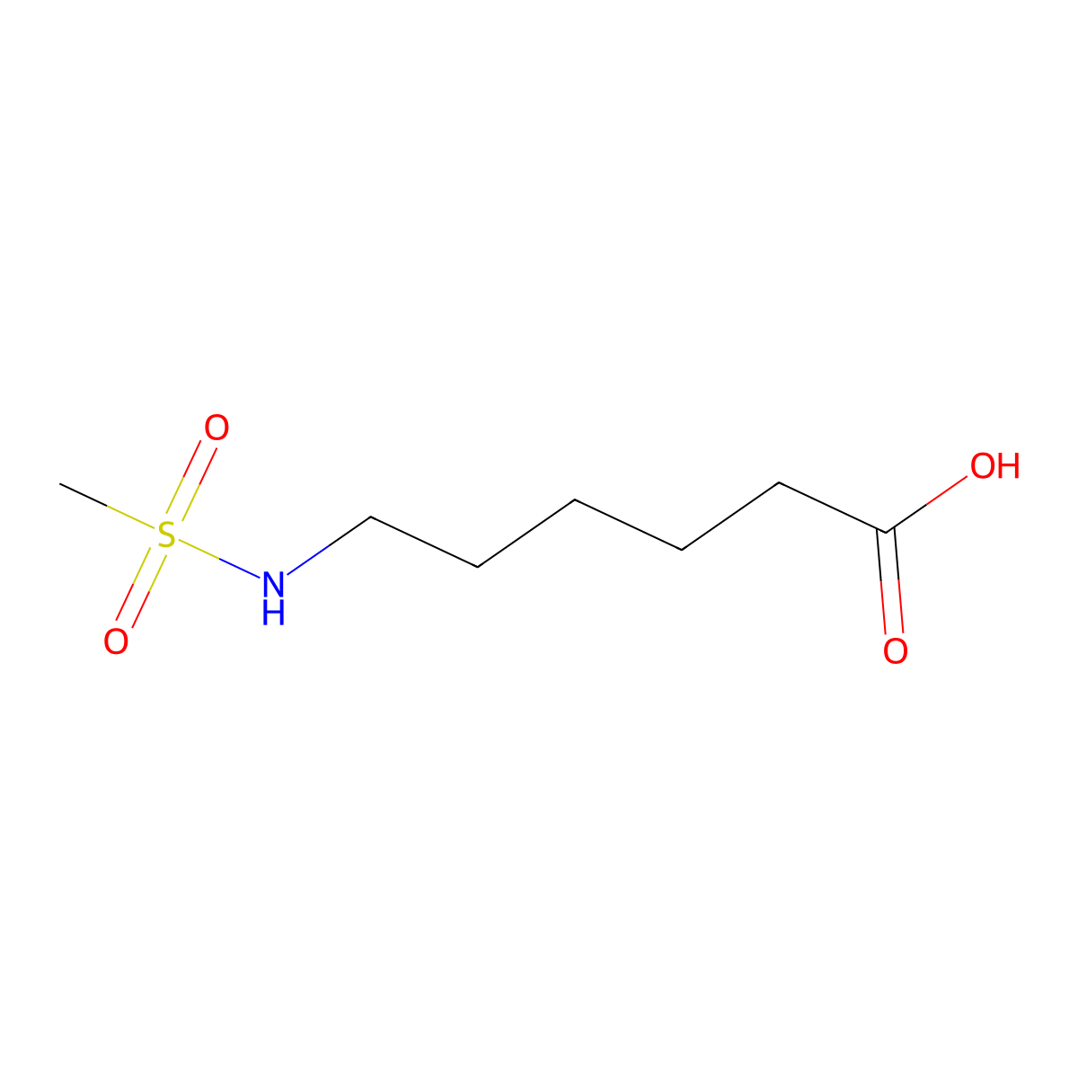 6-(Methanesulfonamido)hexanoic acid molecular structure, CAS 105612-01-9