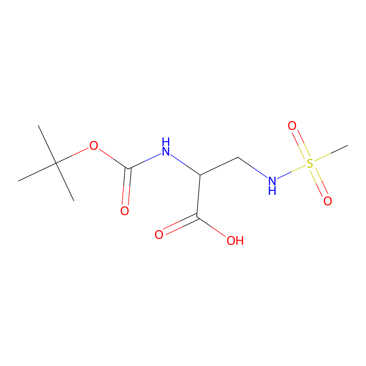 N-Boc-3-[(methylsulfonyl)amino]-L-alanine molecular structure, CAS 1056123-61-5