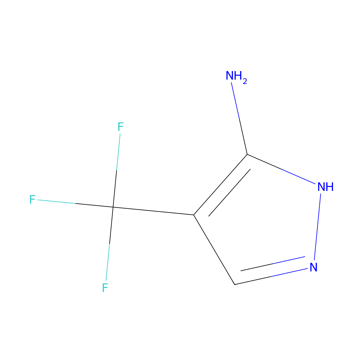 4-(trifluoromethyl)-1H-pyrazol-3-amine molecular structure, CAS 1056139-87-7