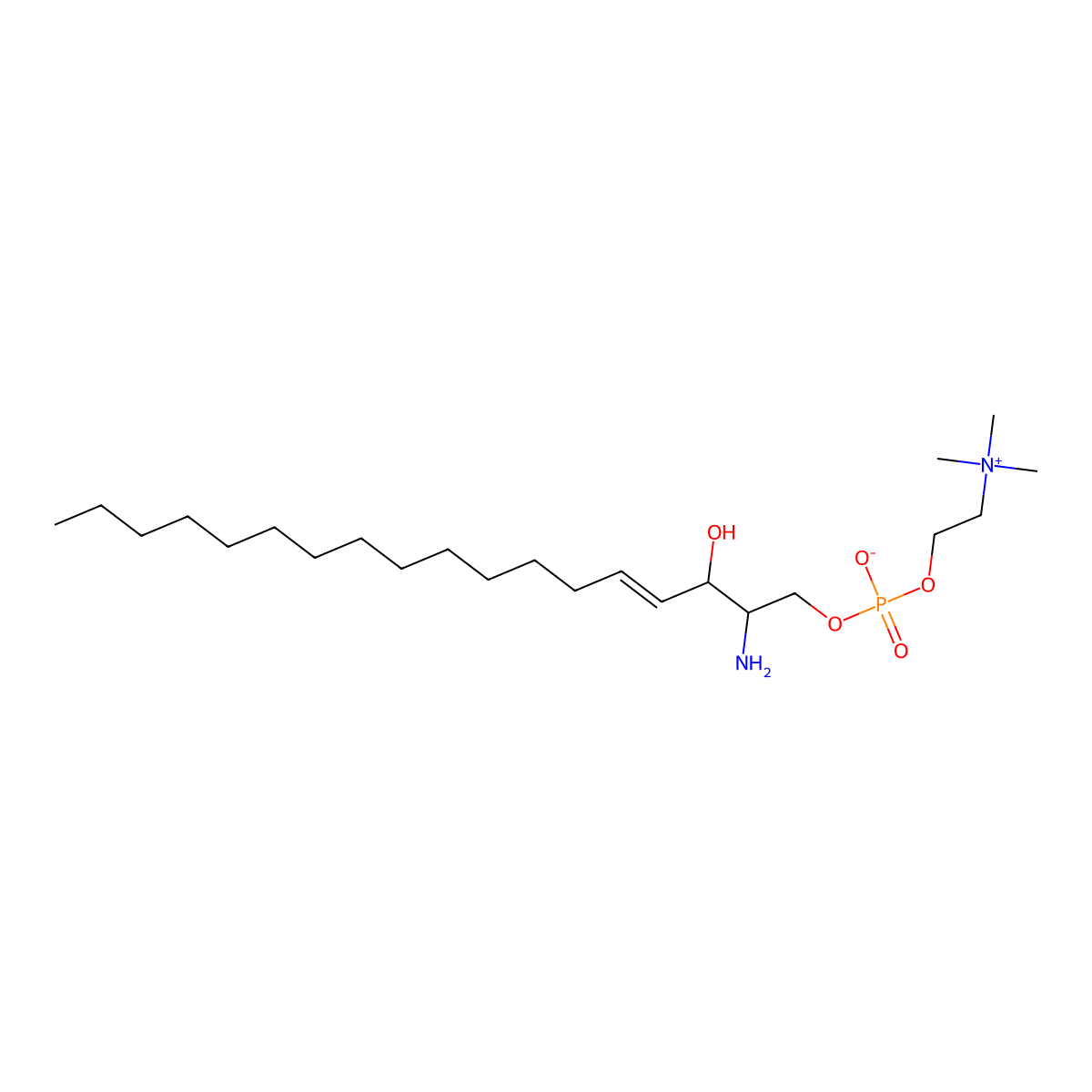 L-threo Lysosphingomyelin (d18:1) molecular structure, CAS 105615-55-2