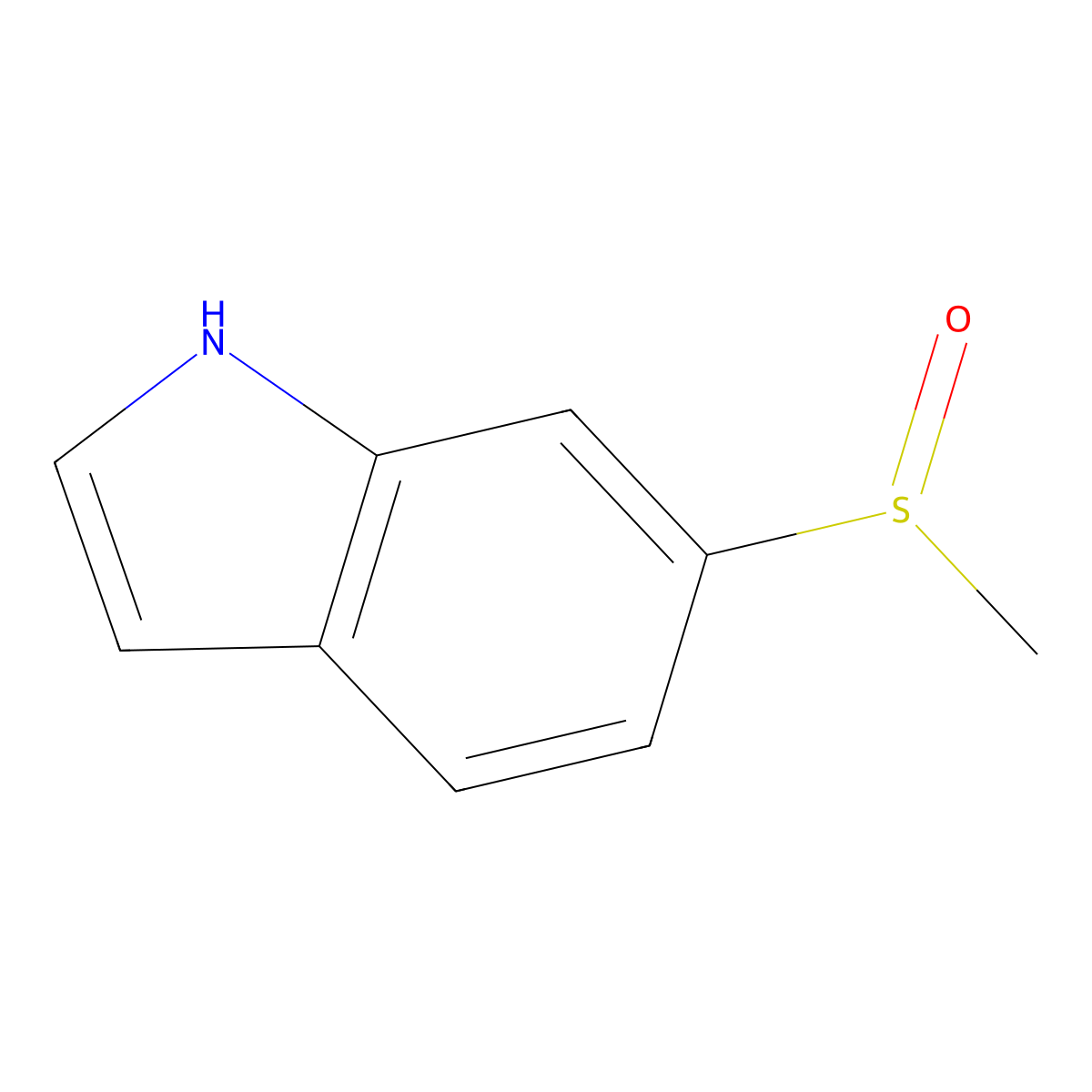 6-methanesulfinyl-1H-indole molecular structure, CAS 1056159-12-6
